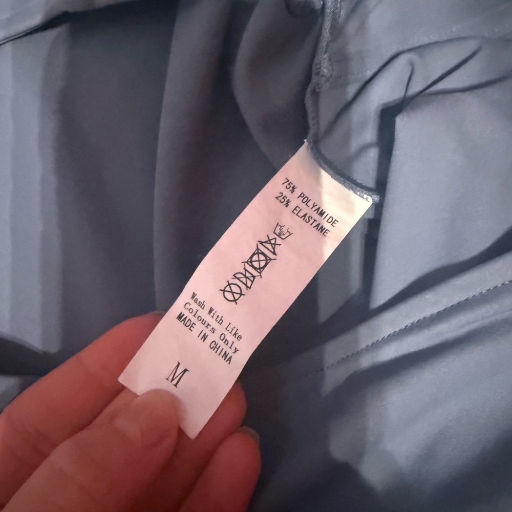 Medium Peacock Blue Women's Tennis Dress w/ pockets/ fitted/ skorts/ athletic - Picture 10 of 15
